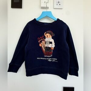 Ralph Lauren Navy Polo Bear Ski Graphic Sweatshirt